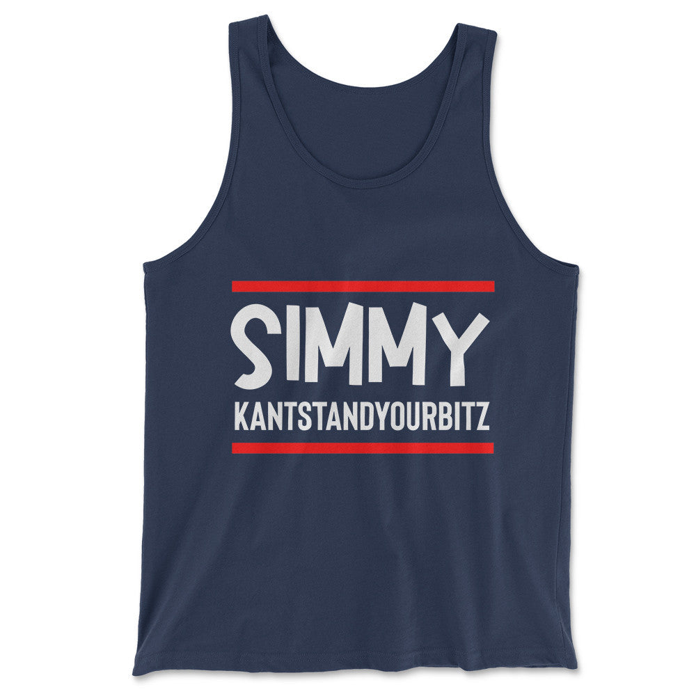 Simmy Kantstandyourbitz Men/Unisex Tank in Navy color