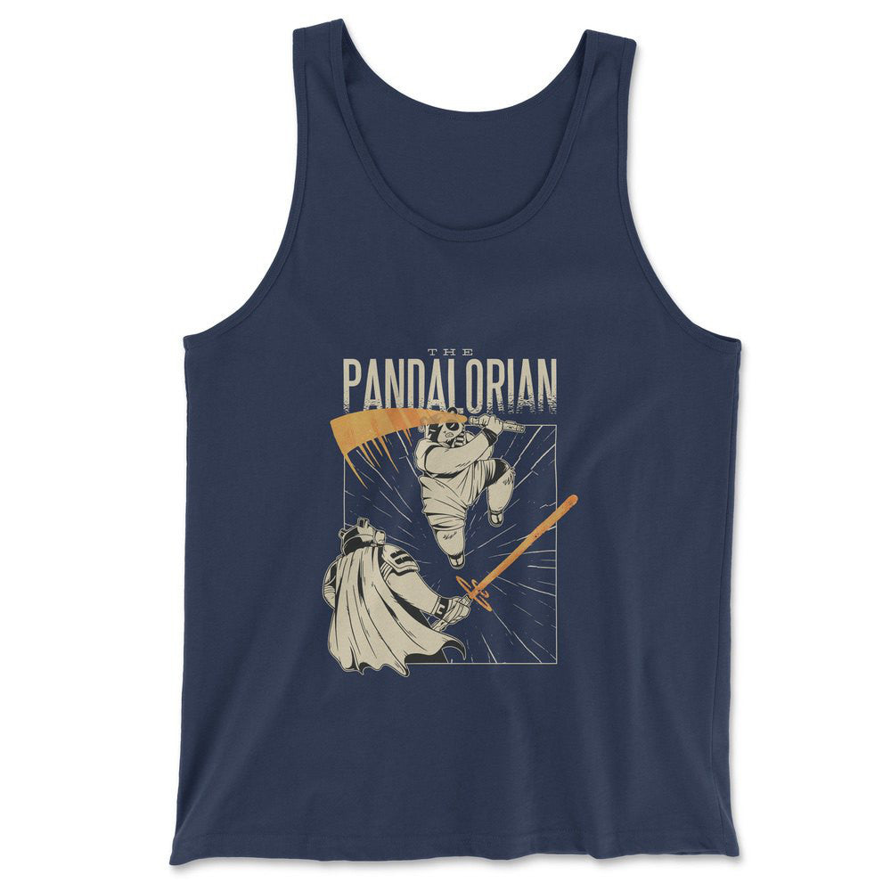The Pandalorian Men/Unisex Tank in Navy color