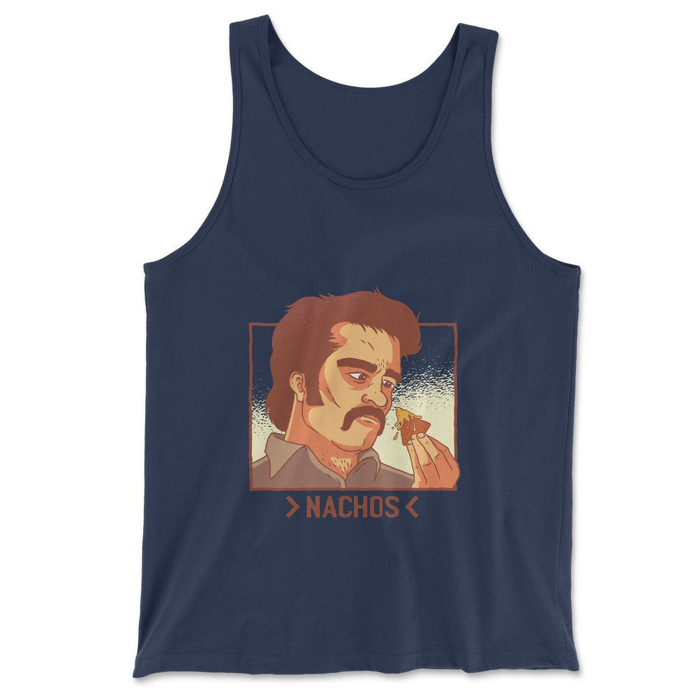 Nachos Drug Lord Men/Unisex Tank in Navy color