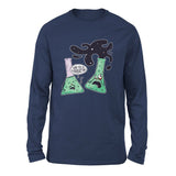 I Think You're Overreacting Men/Unisex Drop Shoulder Sweatshirt in Navy color