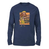 Indian Guru - Baba Marley Men/Unisex Drop Shoulder Sweatshirt in Navy color