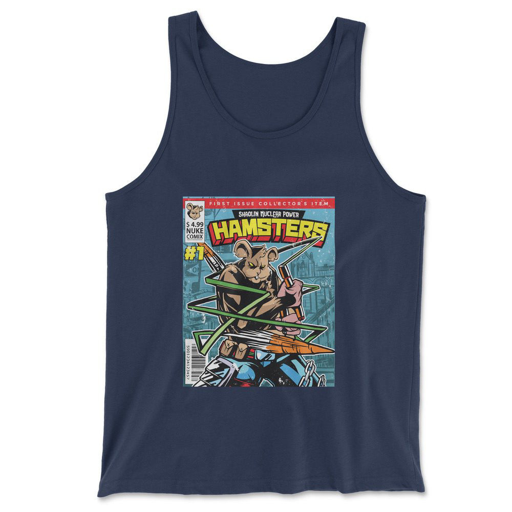 Comic Cover - Hamsters Men/Unisex Tank in Navy color