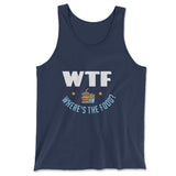 WTF - Where's The Food Men/Unisex Tank in Navy color