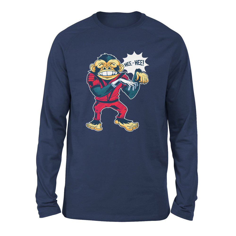 Dancing Monkey Jackson Men/Unisex Drop Shoulder Sweatshirt in Navy color