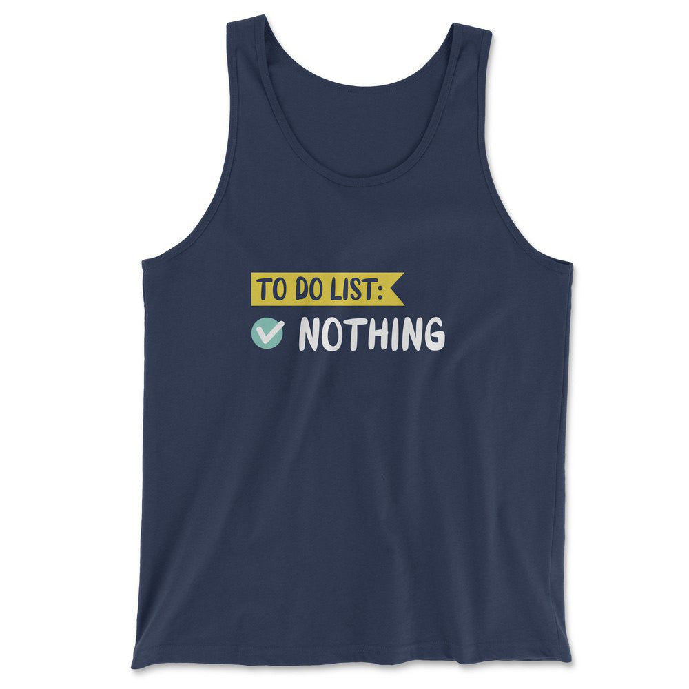 To Do List, Nothing Men/Unisex Tank in Navy color