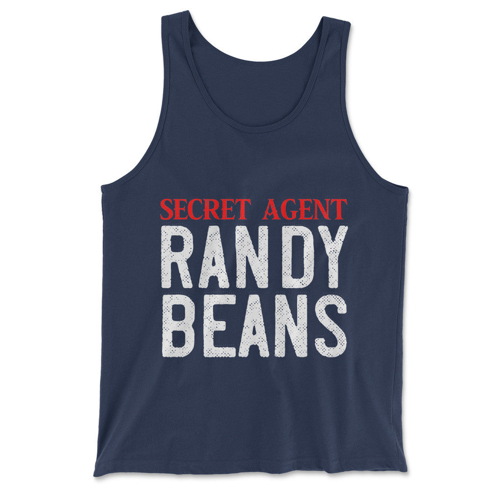 Secret Agent Randy Beans Men/Unisex Tank in Navy color
