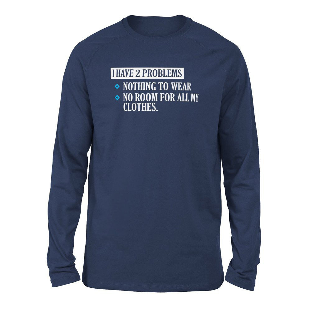 I Have 2 Problems Men/Unisex Drop Shoulder Sweatshirt in Navy color