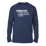 I Have 2 Problems Men/Unisex Drop Shoulder Sweatshirt in Navy color