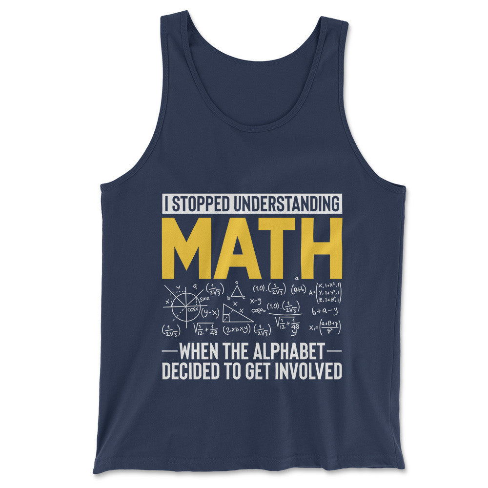 Why I Stopped Understanding Math Men/Unisex Tank in Navy color
