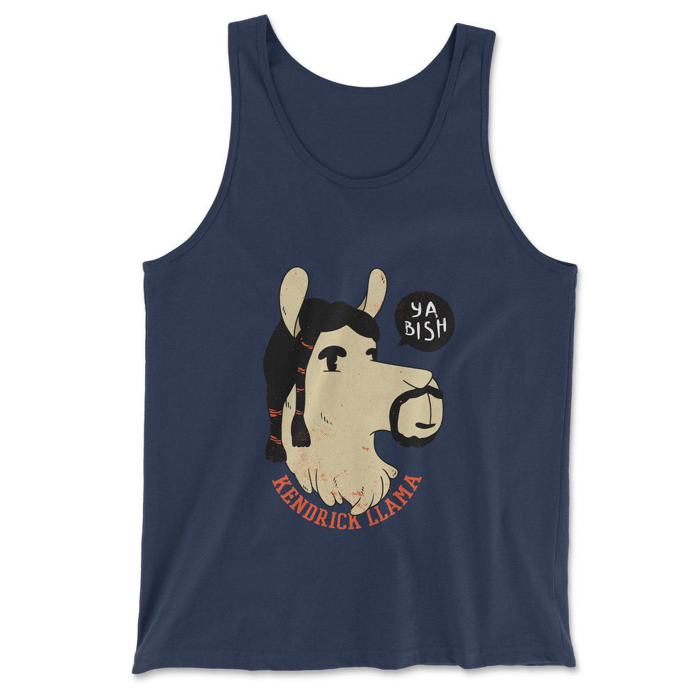 Kendrick Llama Men/Unisex Tank in Navy color