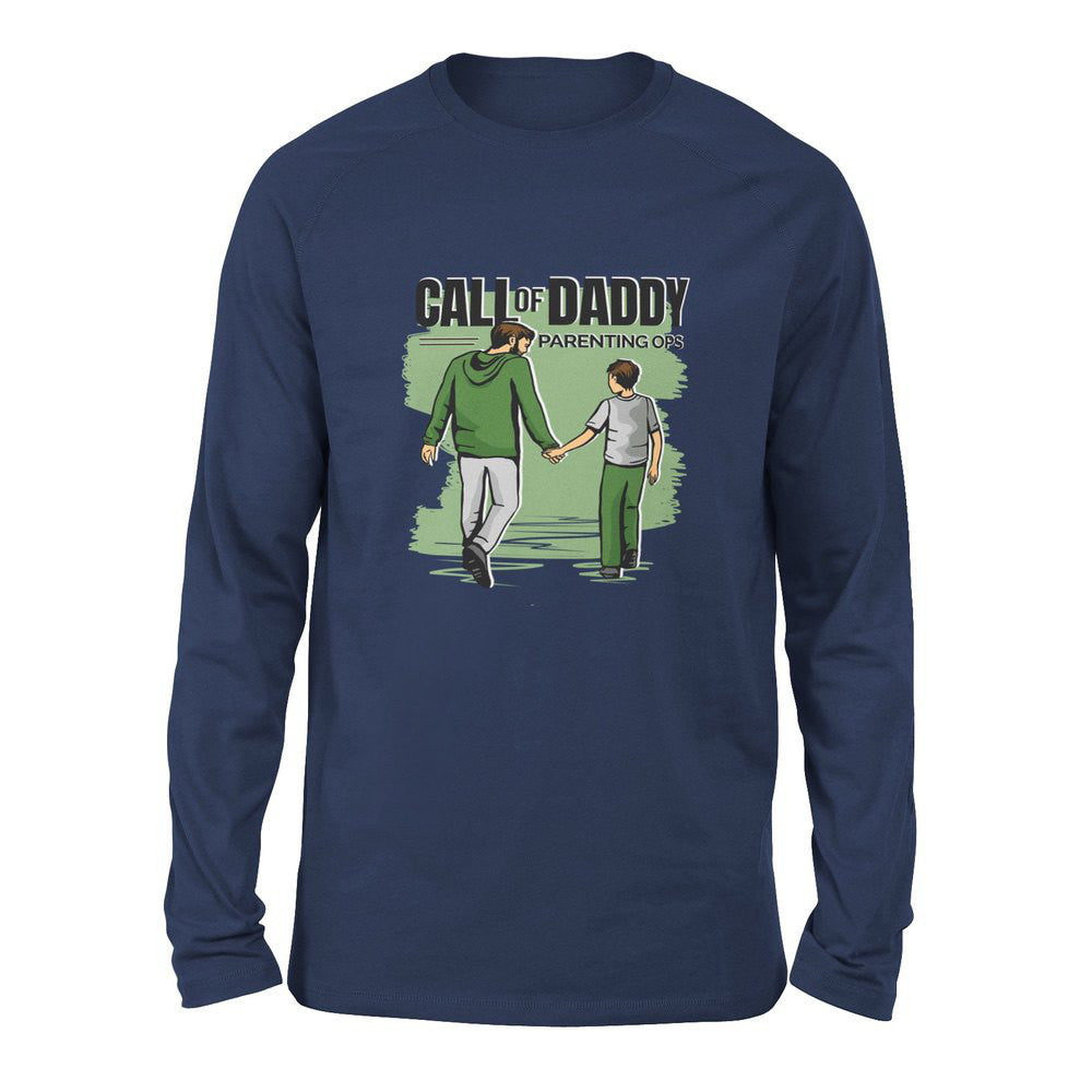 Call Of Daddy Men/Unisex Drop Shoulder Sweatshirt in Navy color