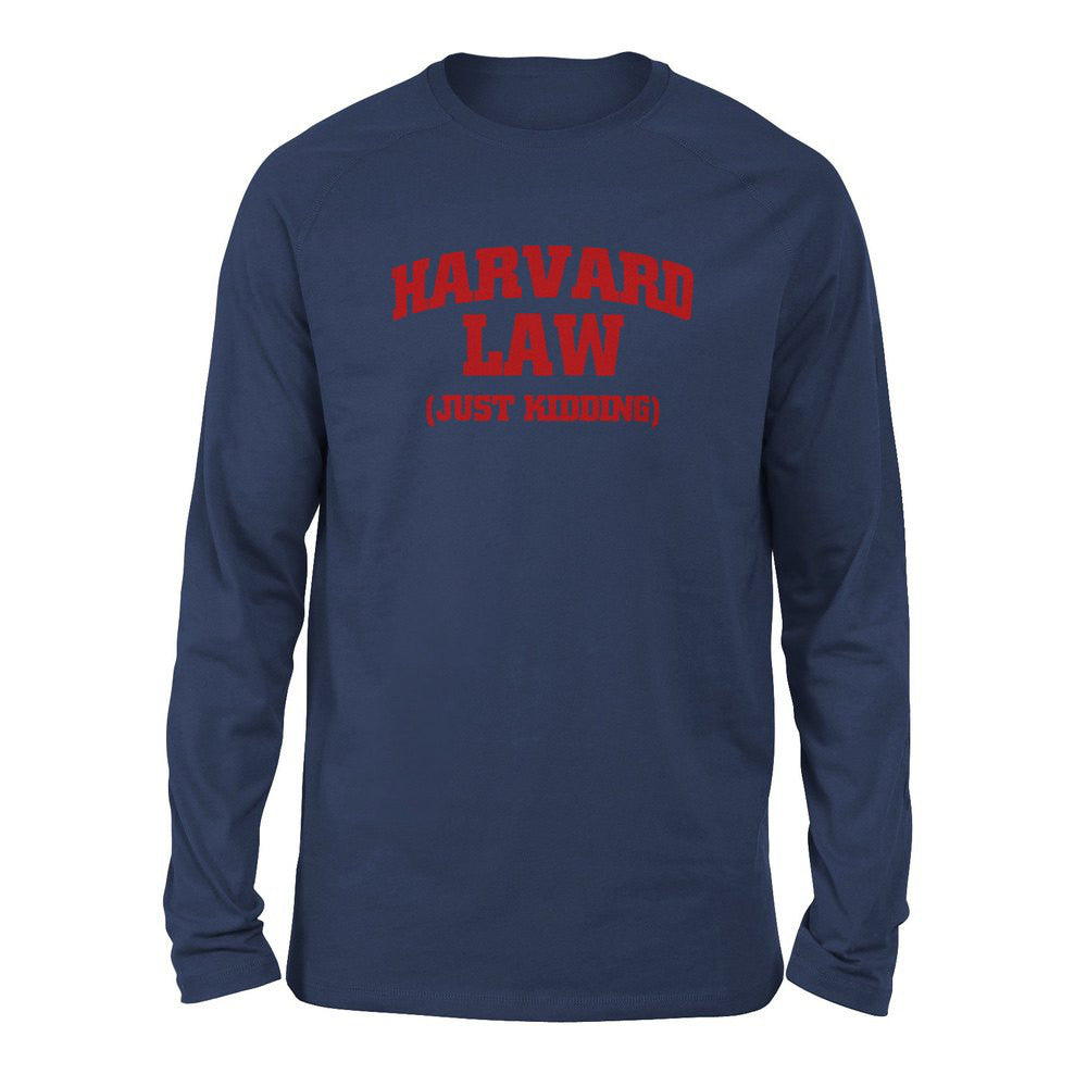 Harvard Law, Just Kidding Men/Unisex Drop Shoulder Sweatshirt in Navy color