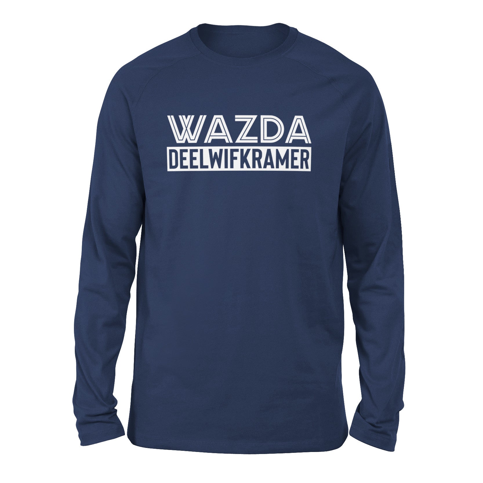 Wazda Deelwifkramer Men/Unisex Drop Shoulder Sweatshirt in Navy color