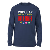 Popular On The Internet Men/Unisex Drop Shoulder Sweatshirt in Navy color