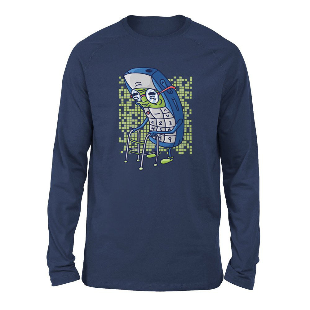 Old Nokia Cellphone Men/Unisex Drop Shoulder Sweatshirt in Navy color