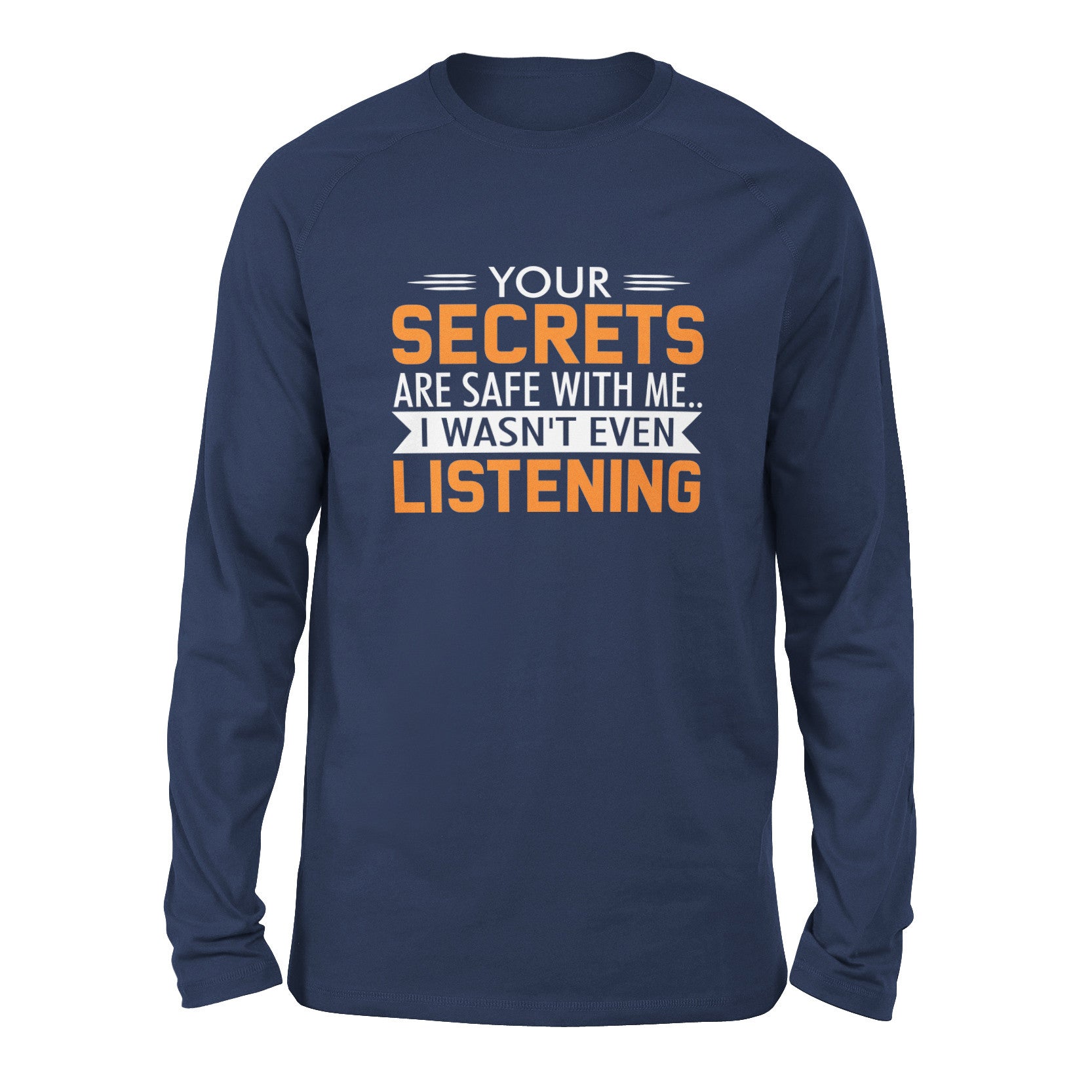 Your Secrets Are Safe With Me Men/Unisex Drop Shoulder Sweatshirt in Navy color