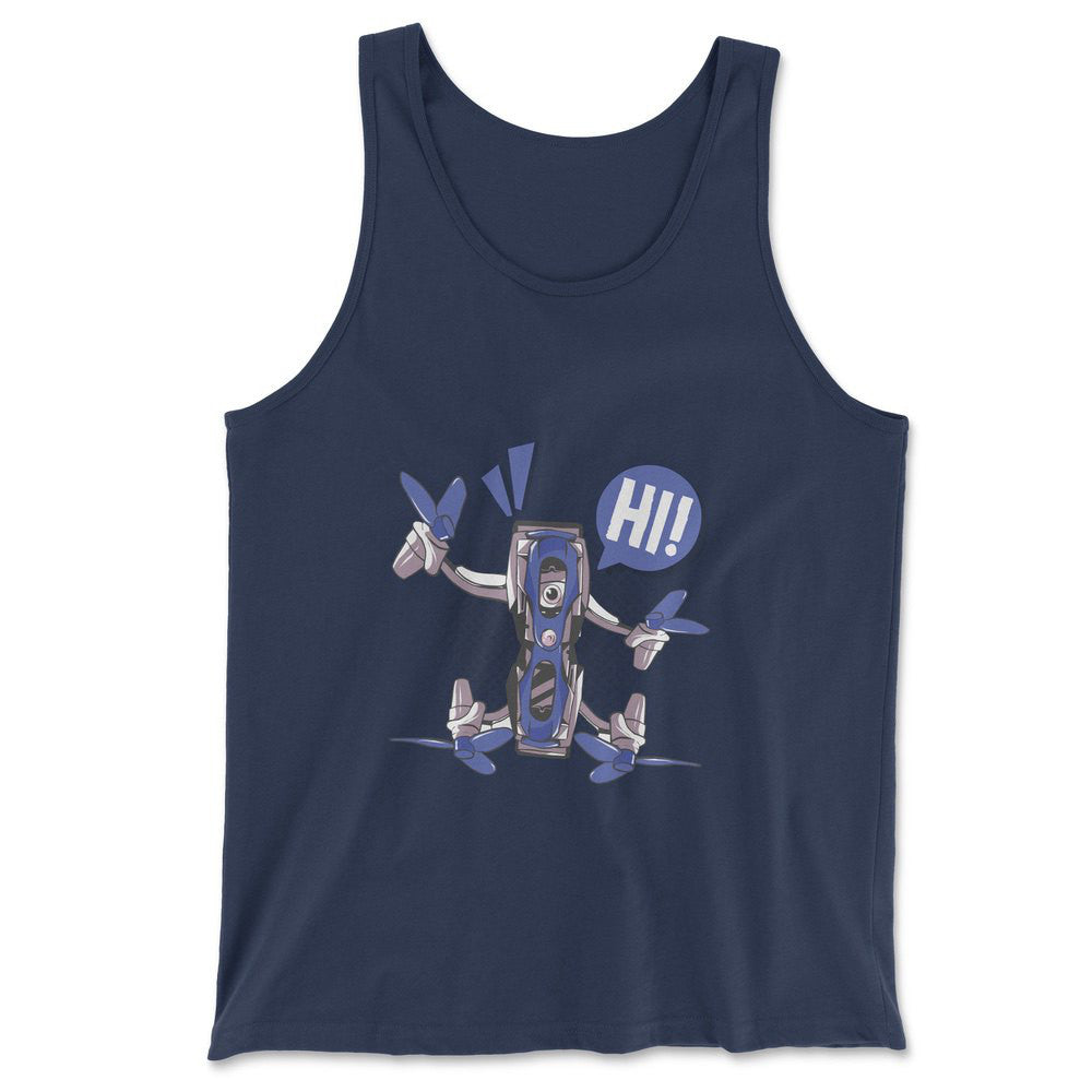 Quadcopter Robot Men/Unisex Tank in Navy color