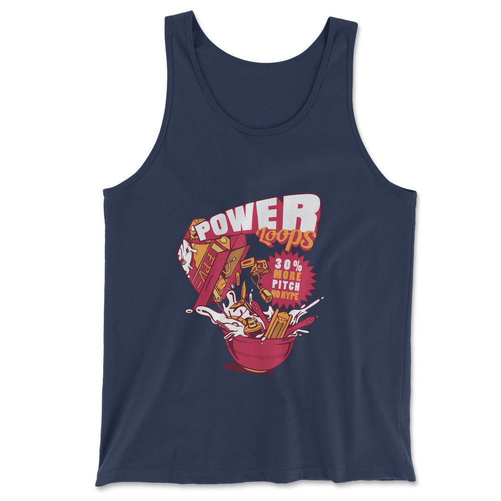 Power Loops Men/Unisex Tank in Navy color