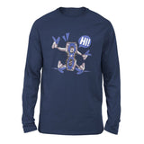 Quadcopter Robot Men/Unisex Drop Shoulder Sweatshirt in Navy color
