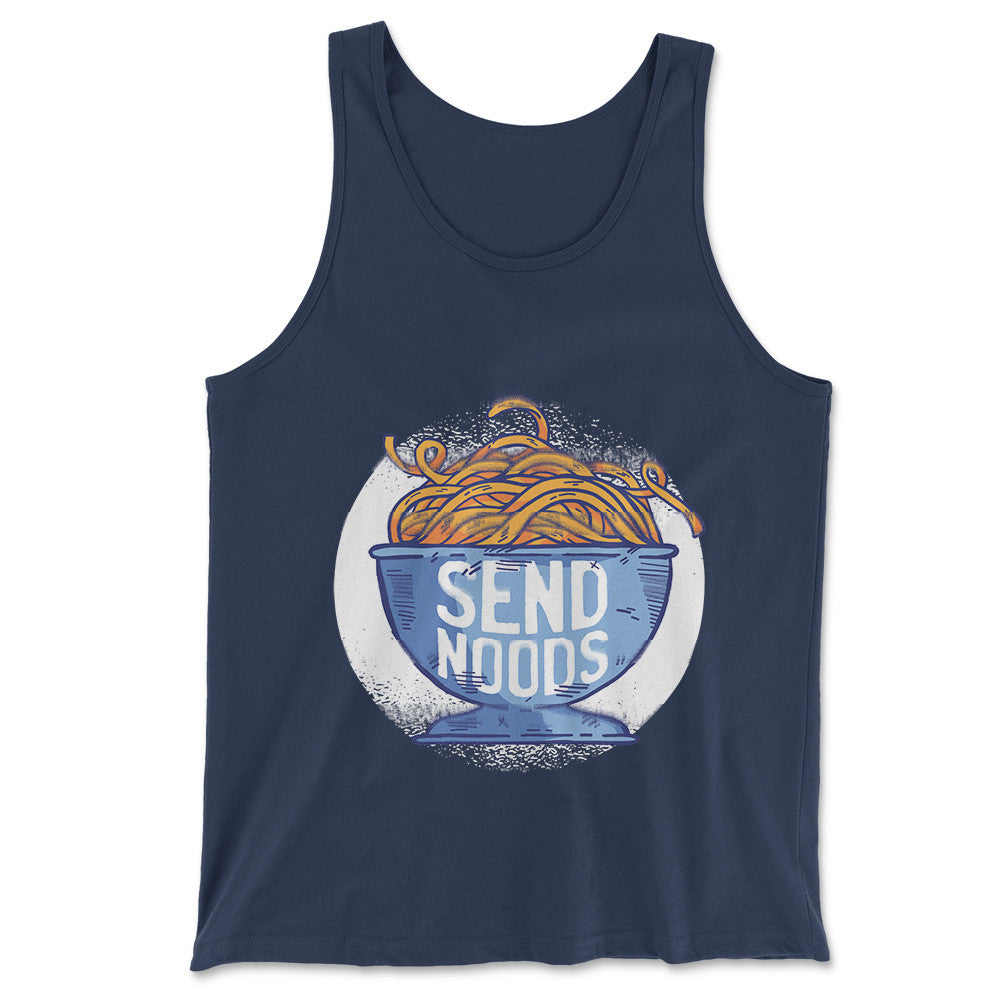 Send Noods Men/Unisex Tank in Navy color