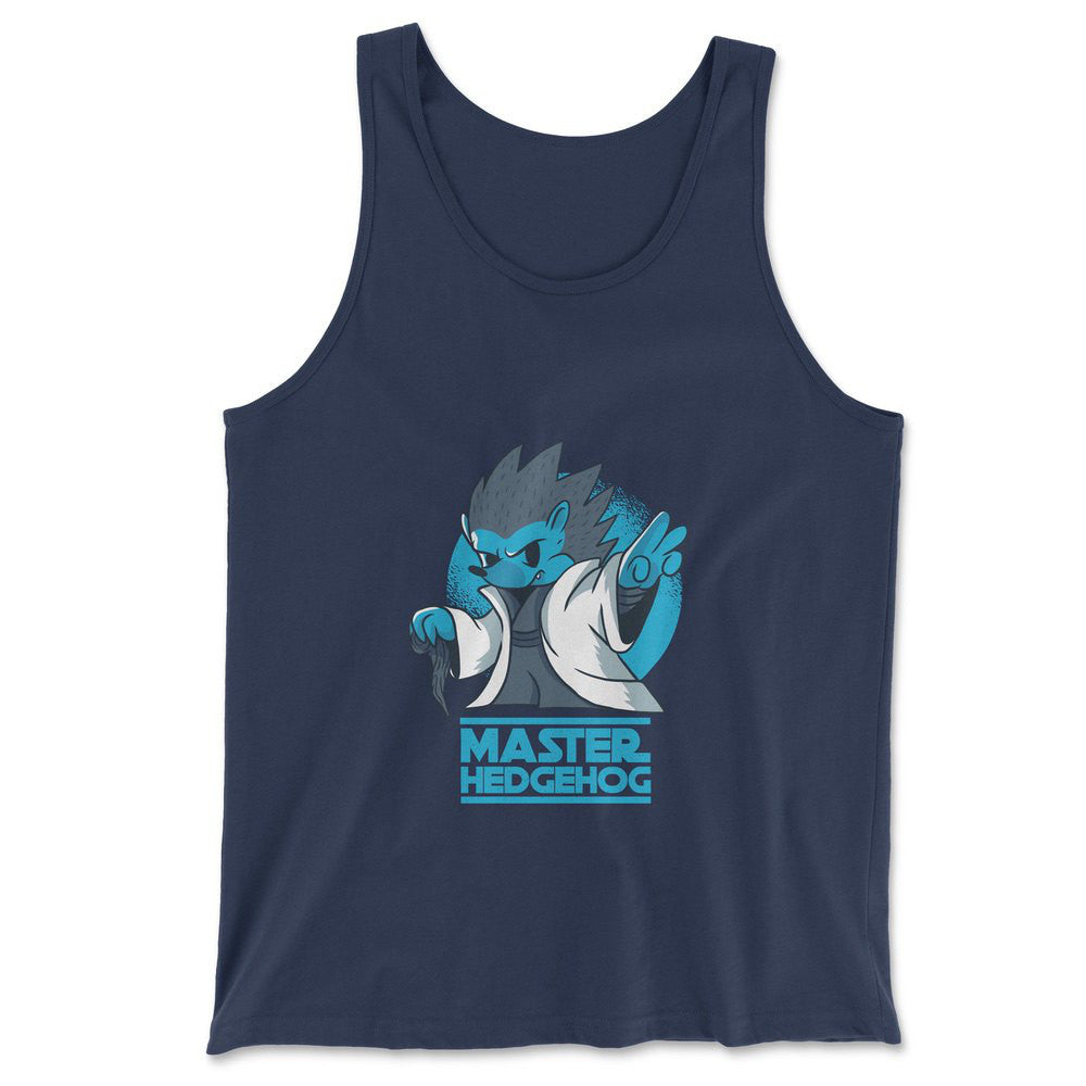 Master Hedgehog Men/Unisex Tank in Navy color