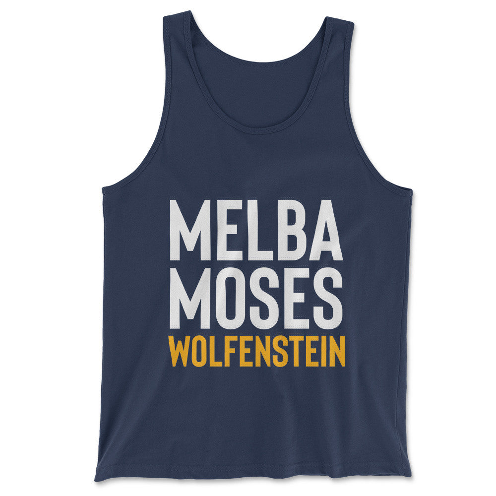Melba Moses Wolfenstein Men/Unisex Tank in Navy color