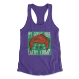 My Ginger Hair Is My Lucky Charm Womens Racerback Tank in Purple Rush color