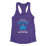 I Wish I Was An Octopus Womens Racerback Tank in Purple Rush color