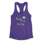 Quadcopter Robot Womens Racerback Tank in Purple Rush color