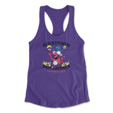 Molecules Rock Womens Racerback Tank in Purple Rush color