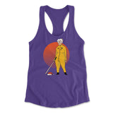 Kill Bill Mrs.santa Womens Racerback Tank in Purple Rush color