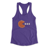 Pie Eating Cream Womens Racerback Tank in Purple Rush color