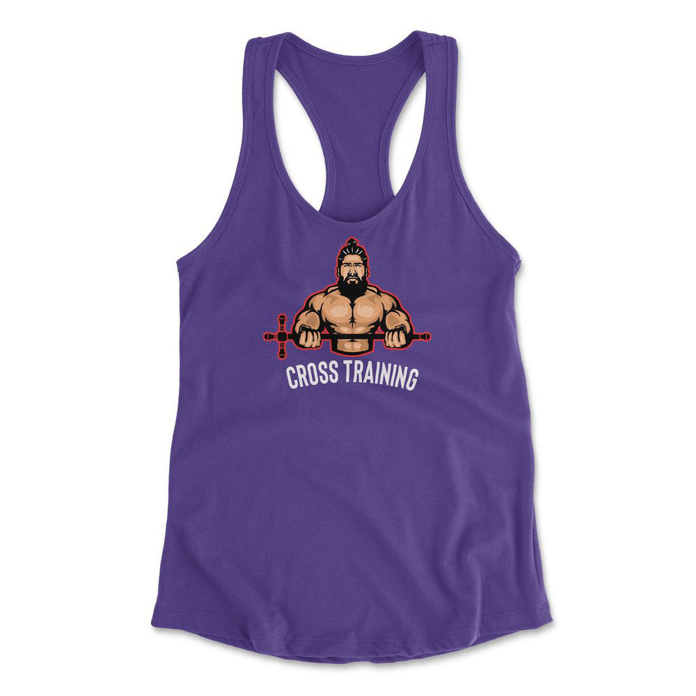 Cross Training Womens Racerback Tank in Purple Rush color