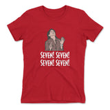 Seven! Seven! Seven! Seven! Womens T-Shirt in Red color