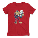 Dancing Monkey Jackson Womens T-Shirt in Red color