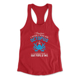 I Wish I Was An Octopus Womens Racerback Tank in Red color