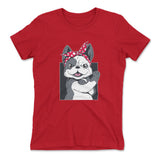 French Bulldog Womens T-Shirt in Red color