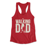 The Walking Dad Womens Racerback Tank in Red color