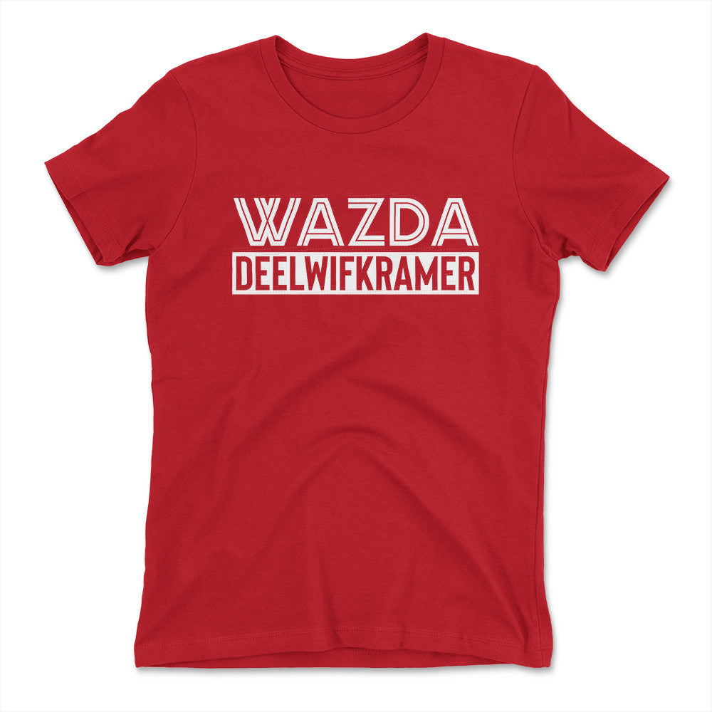 Wazda Deelwifkramer Womens T-Shirt in Red color