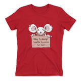 Willing To Undergo Scientific Research For Food Womens T-Shirt in Red color