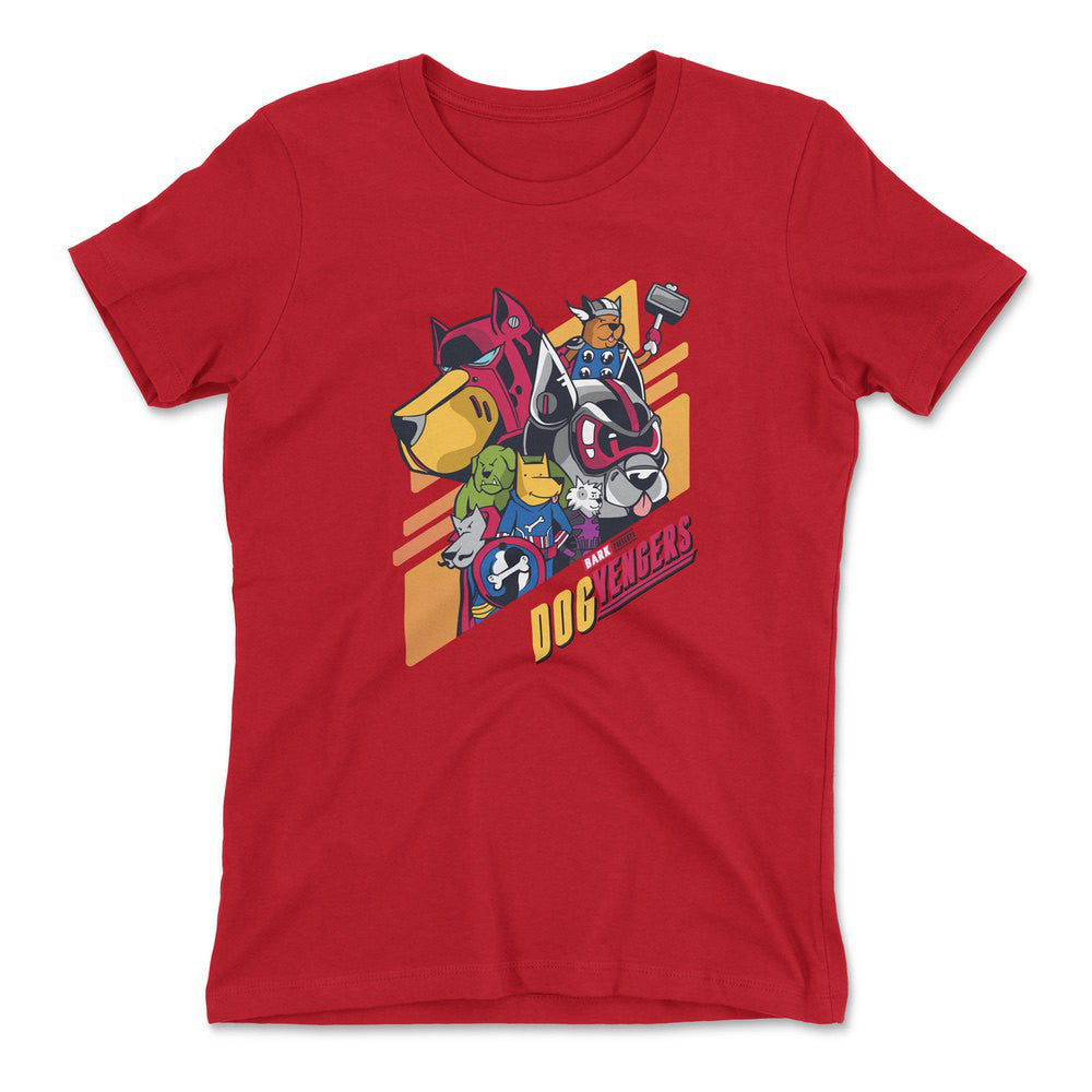 Dogvengers Womens T-Shirt in Red color