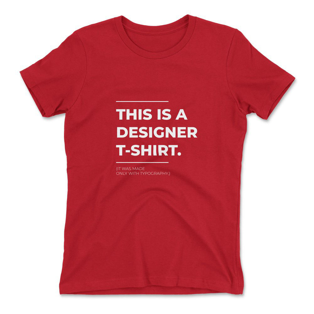 Designer Tshirt Womens T-Shirt in Red color