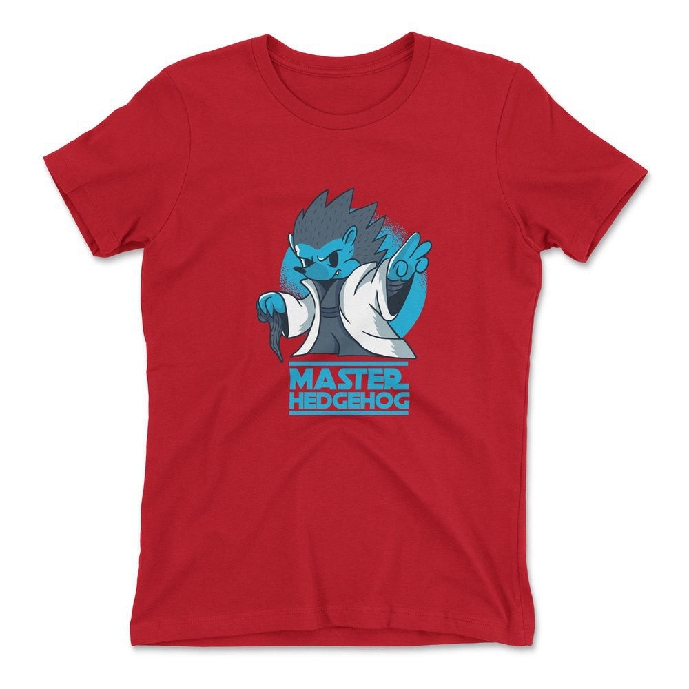 Master Hedgehog Womens T-Shirt in Red color