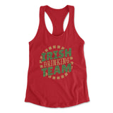 Irish Drinking Team Womens Racerback Tank in Red color
