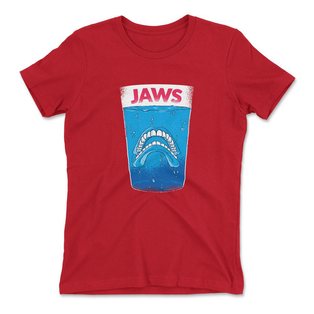 Jaws Teeth Womens T-Shirt in Red color