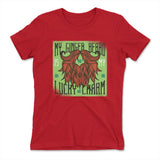 My Ginger Beard Is My Lucky Charm Womens T-Shirt in Red color