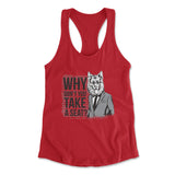 Why Dont You Take A Seat Womens Racerback Tank in Red color