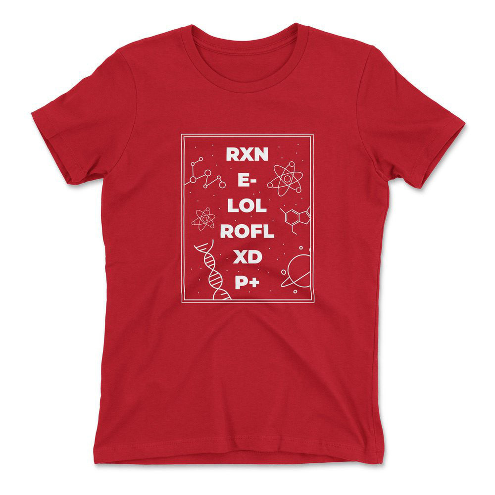 Scientific Verbal Expression Womens T-Shirt in Red color