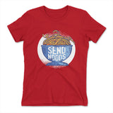 Send Noods Womens T-Shirt in Red color