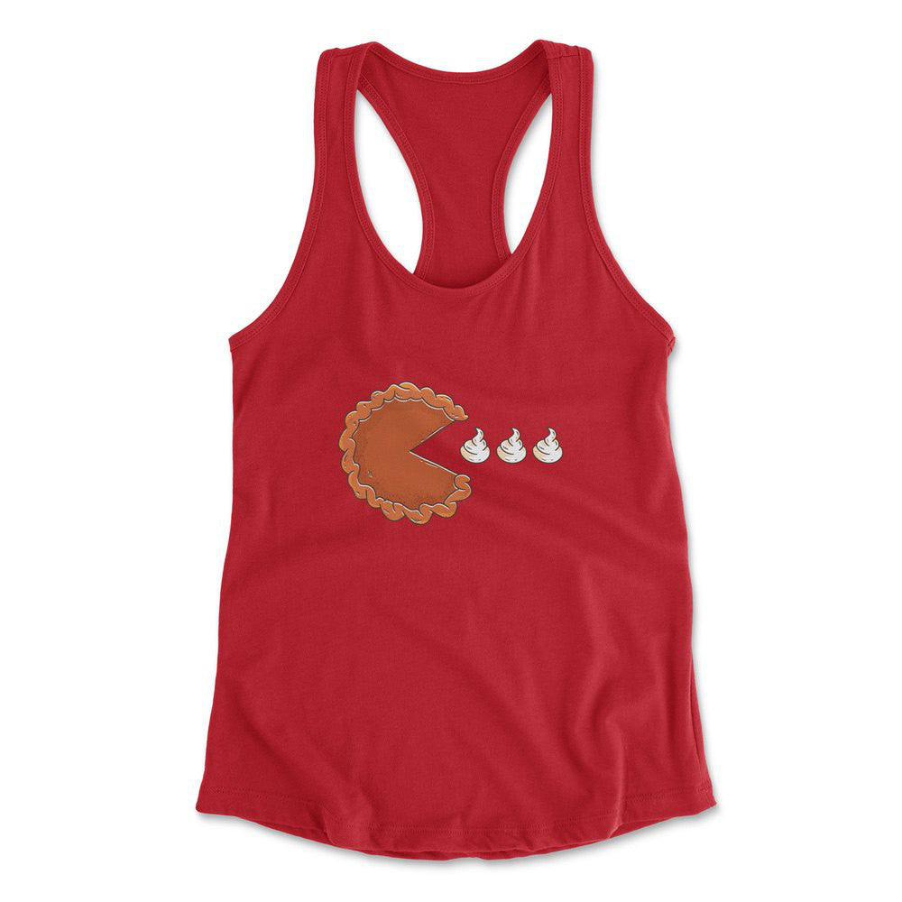 Pie Eating Cream Womens Racerback Tank in Red color